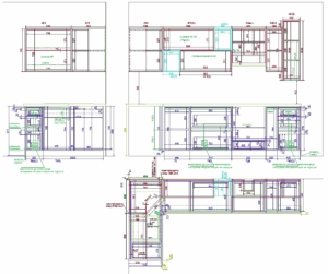Креслення кухні в 3-х проєкціях