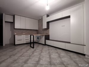 Кухня, що переходить в вітальню для смарт-квартири