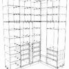 Гардеробна дворівнева кутова 2,12×1,55 м - креслення та файли для виготовлення на Віярі